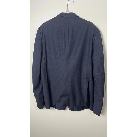 Armani  Collezioni Navy Blue Micro striped  2 Piece Suit Jacket Pants Set - Picture 7 of 16